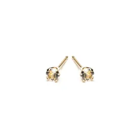 14k Gold Earrings April Birthstone