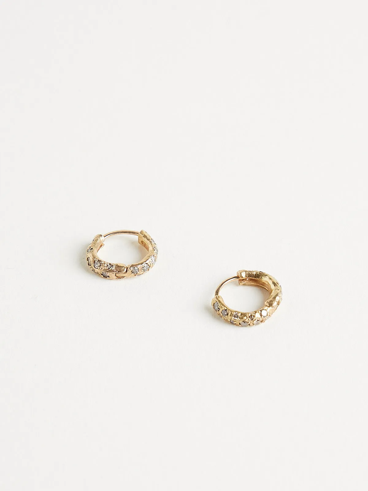 3062 Earrings in 14k Yellow Gold with 38 Brown Diamonds