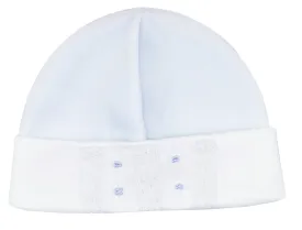 Baby Boy's Blue Velour Lace Hat