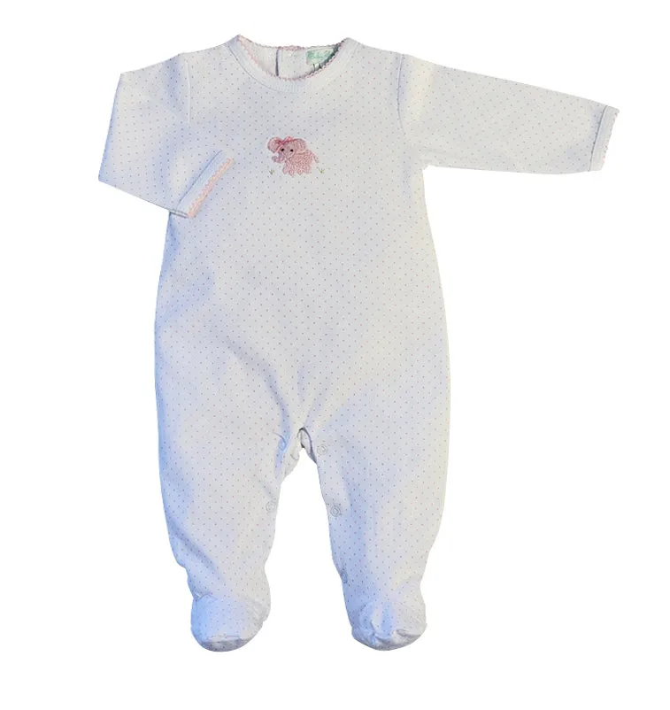 Baby Girl's "Elephant Collection" Pima Cotton Footie