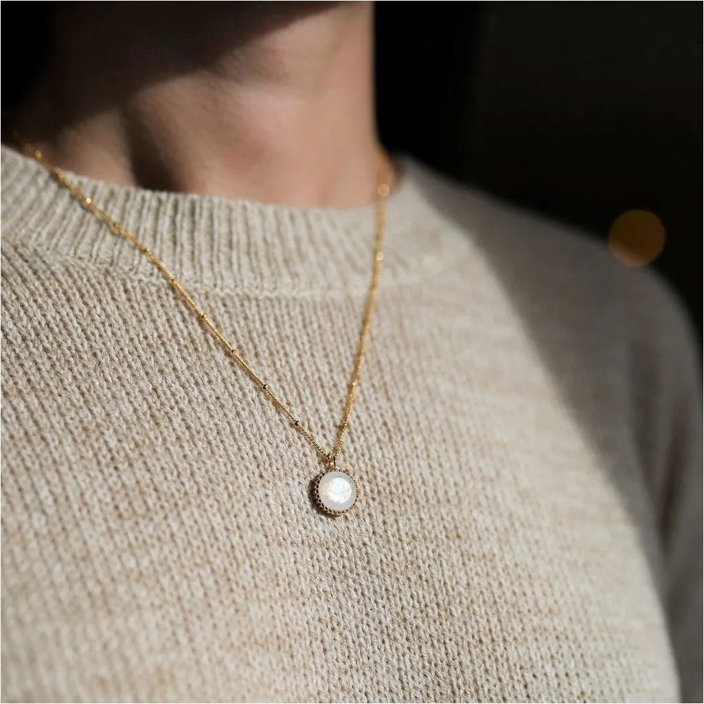 Barcelona June Moonstone Birthstone Necklace