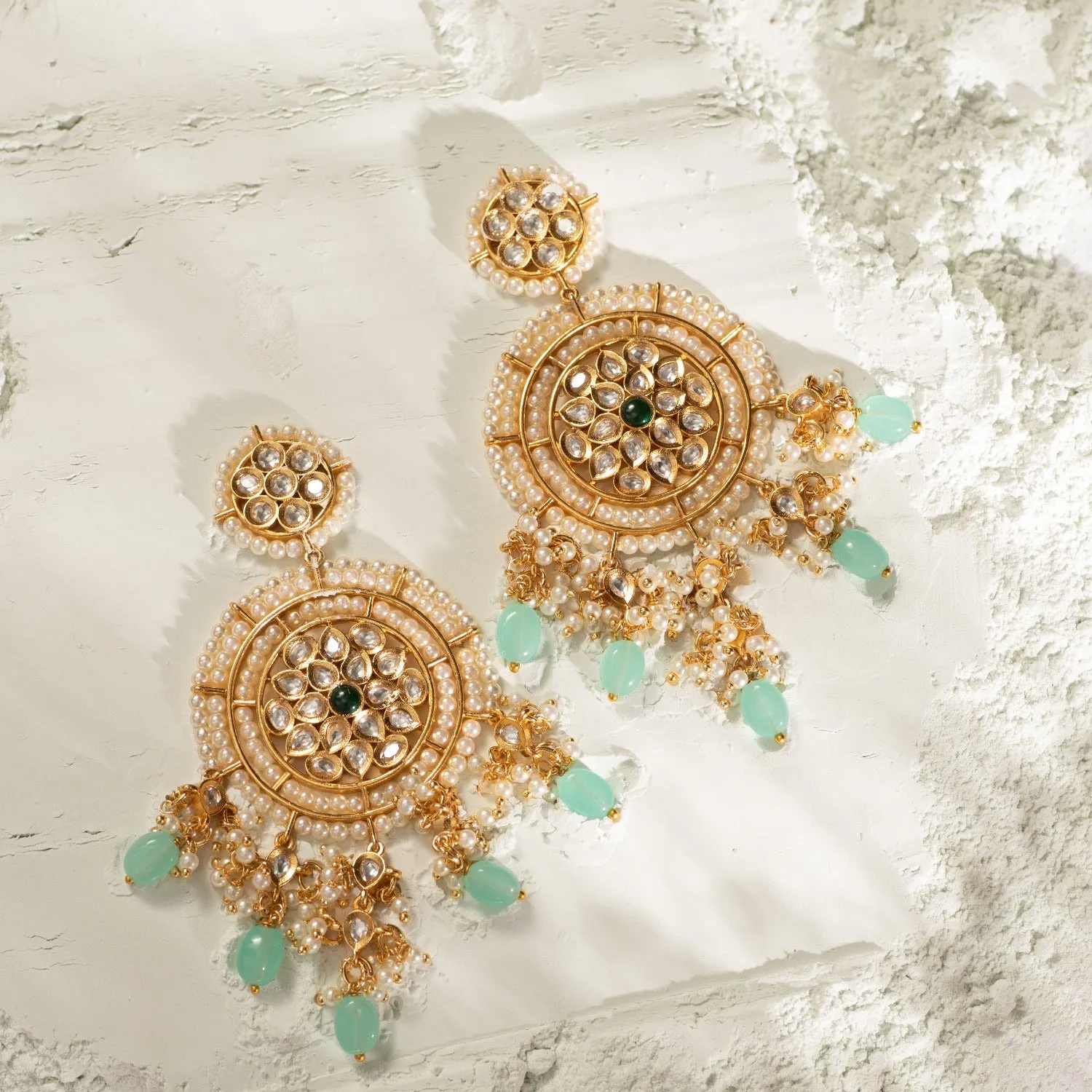 Bhavana Grand Kundan Chandbali Earrings