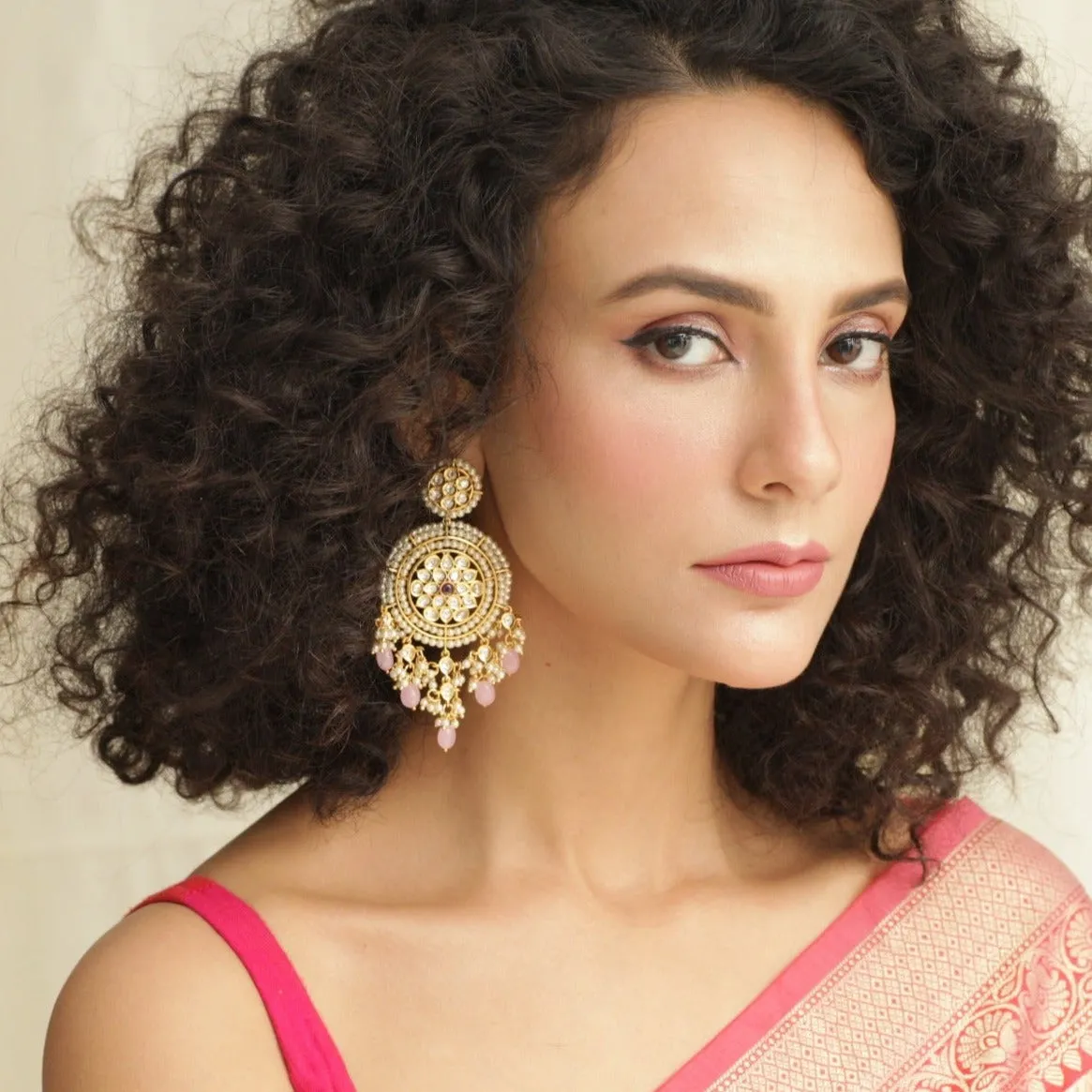 Bhavana Grand Kundan Chandbali Earrings