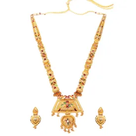 Bhavi Jewels Forming Look Long  Necklace Set