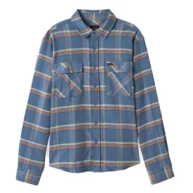 BOWERY STRETCH WR FLANNEL FLINT BLUE/MINERAL GREY/BURNT