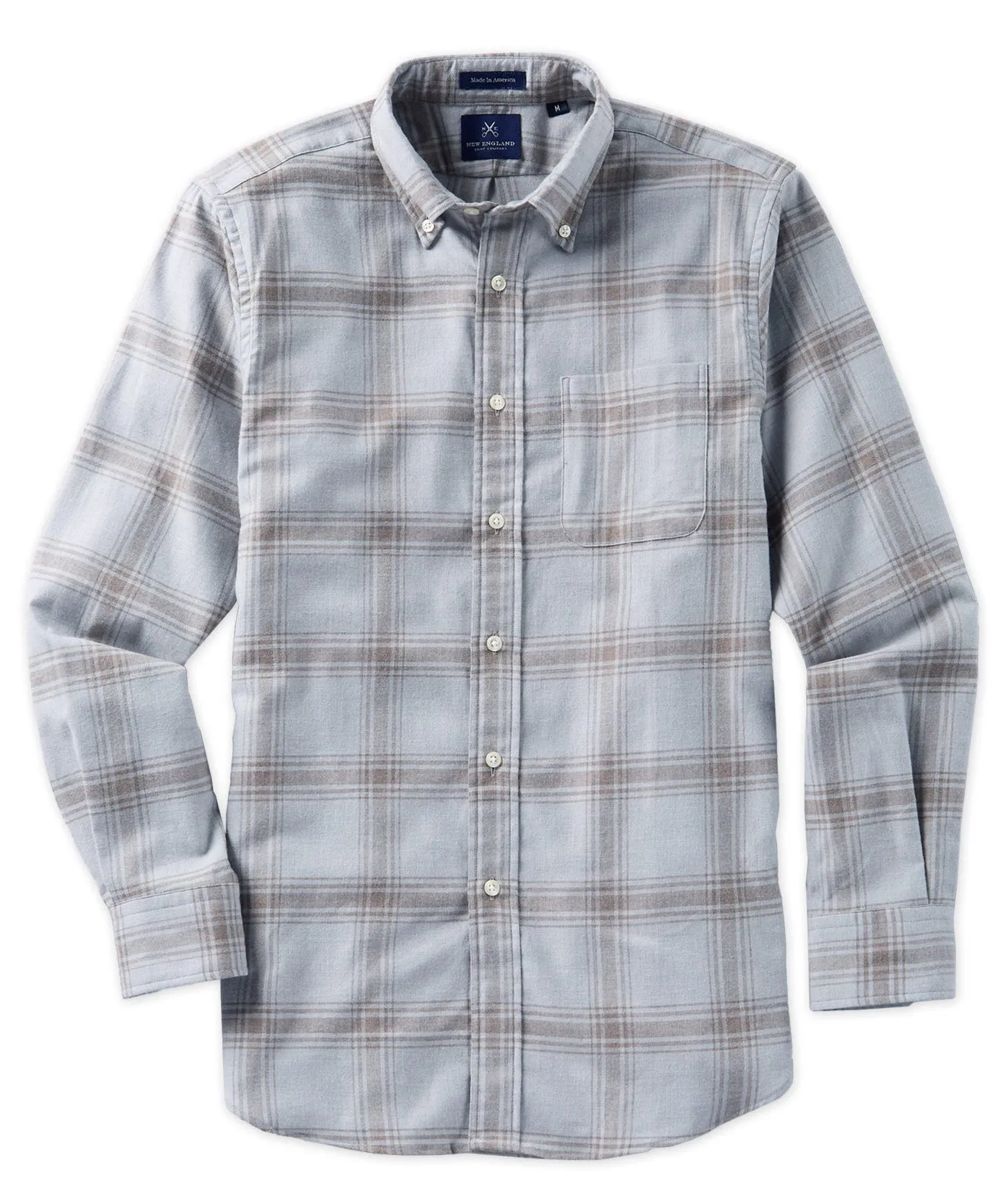 Bristol Button-Down Brindle Heather Flannel Sport Shirt