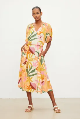 CAROL PRINTED BOHO DRESS