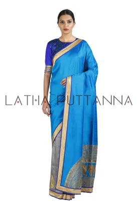 Chandrika - Two Colour Half and Half Silk Saree