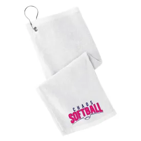 Chaos - Grommeted Towel with Chaos Softball Curved - White (PT400)