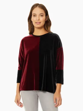 Colorblock Velour Dolman Tunic