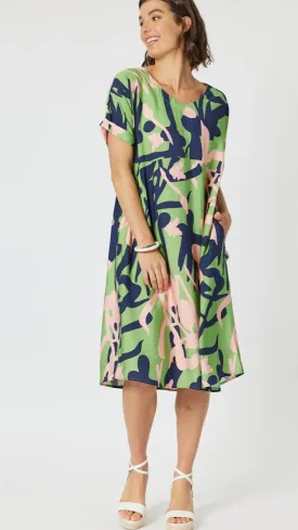 Como Printed Dress - Green