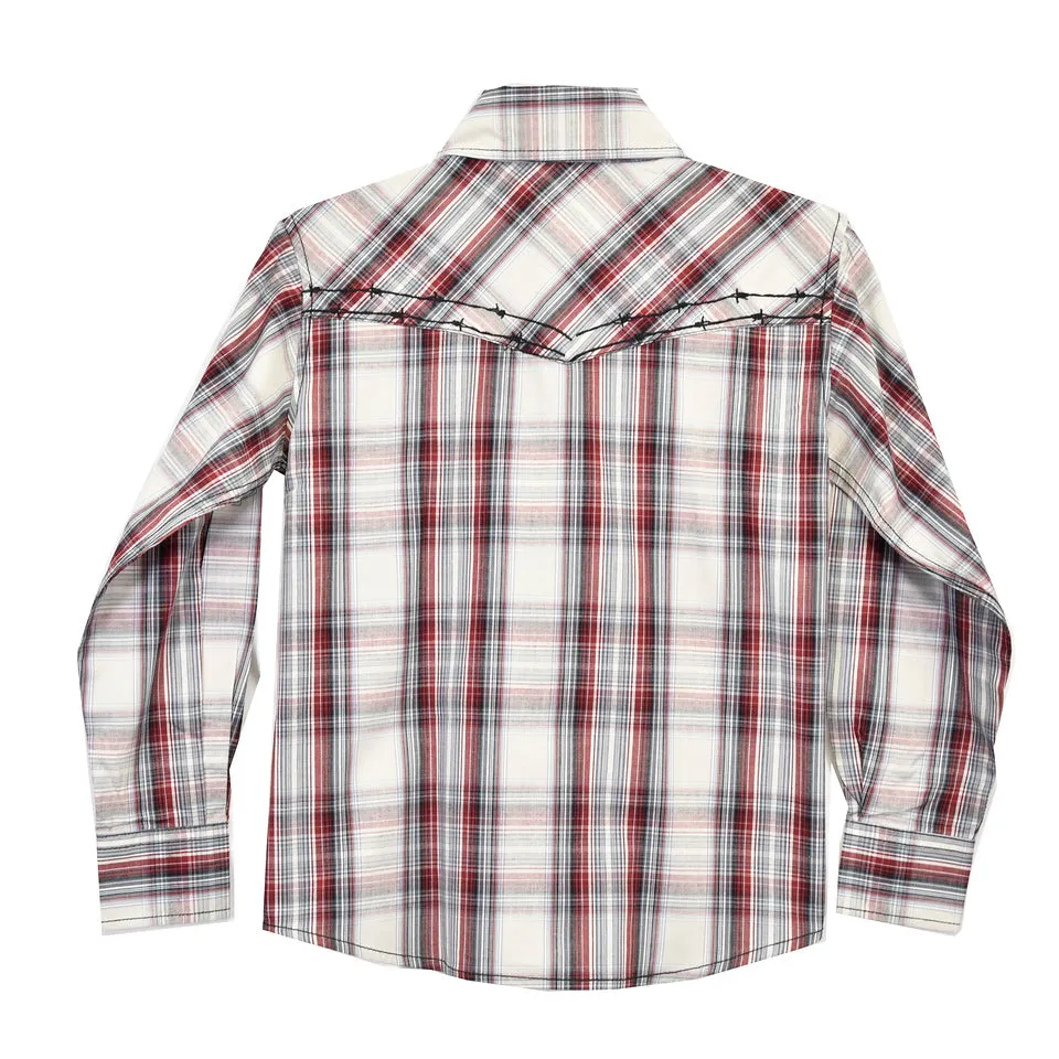 Cowboy Hardware Boys Dutton Plaid in Red Shirt 325515-225-K