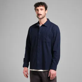 DEDICATED Rute flannel base shirt navy men