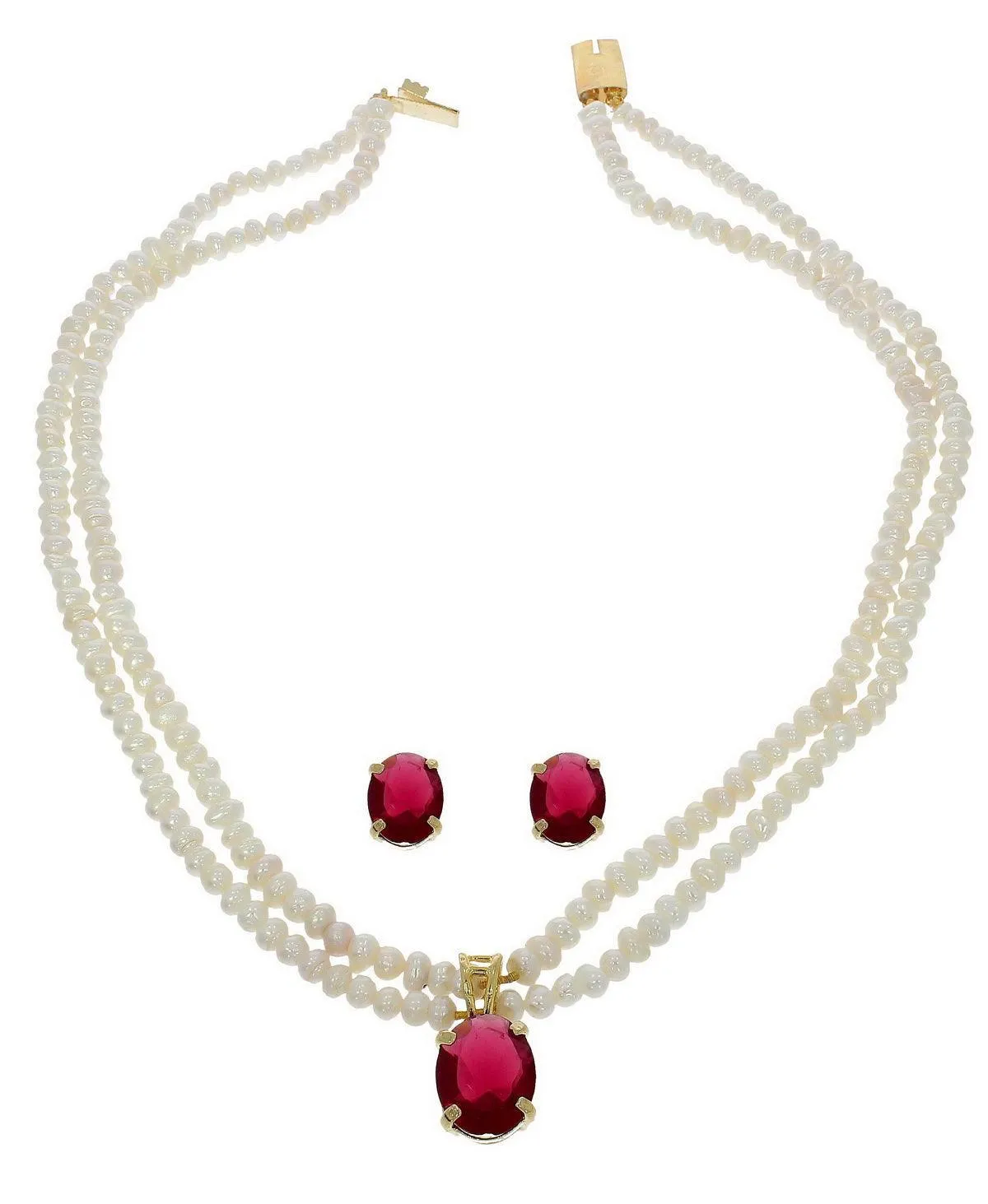 Elegant Pearl Necklace Set