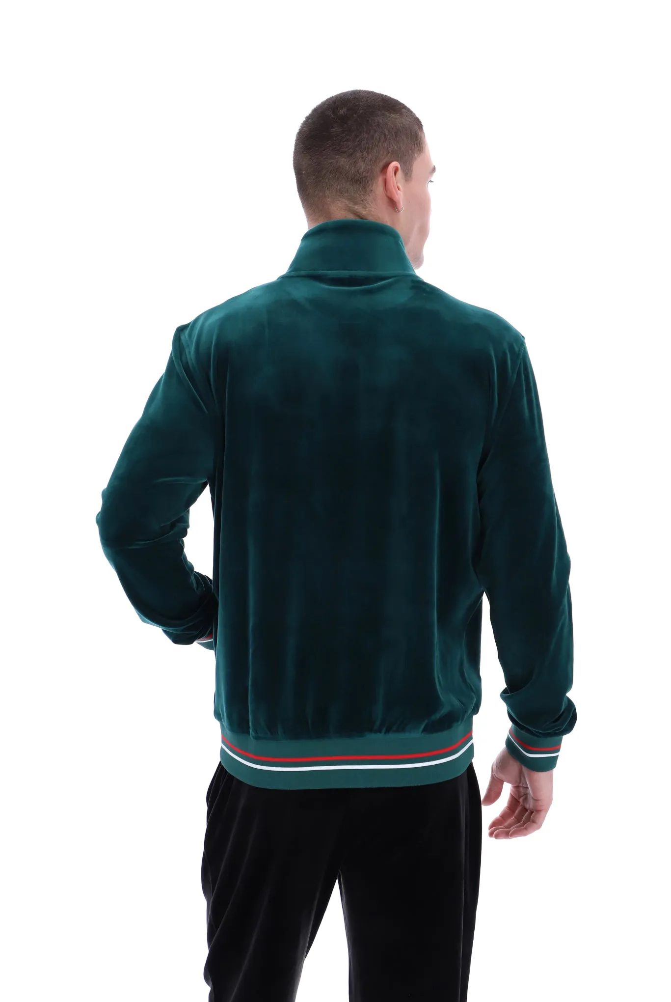 Falken Velour Track Top With Gold Details