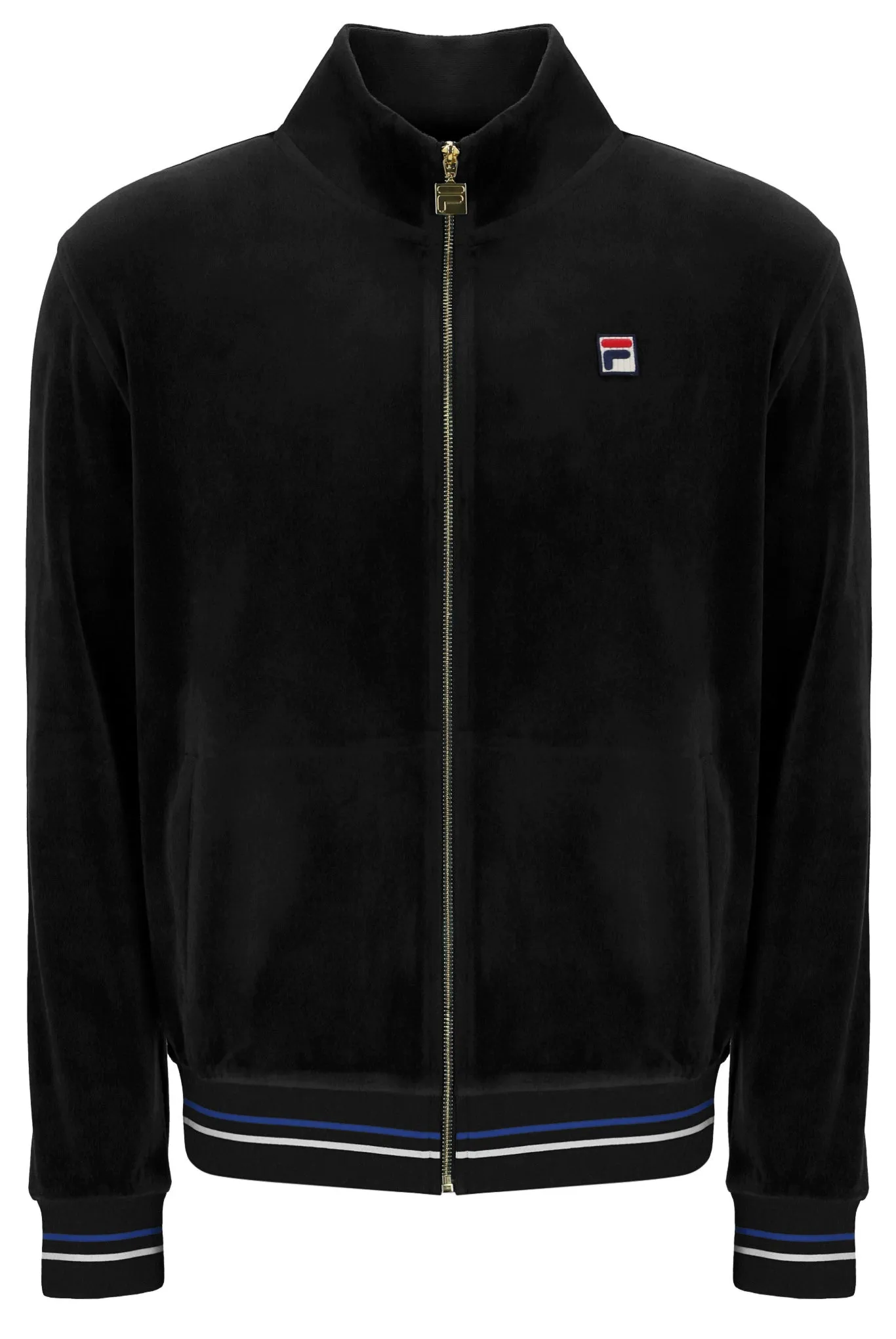 Falken Velour Track Top With Gold Details