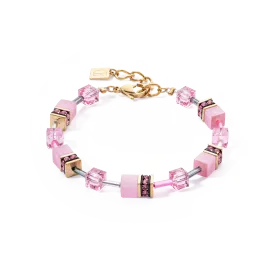 GeoCUBE® Iconic Mono Gold bracelet pink