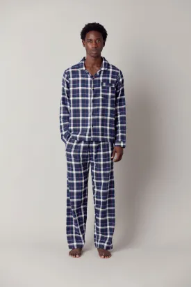 JIM JAM Mens Organic Cotton Pyjama Set - Dark Navy