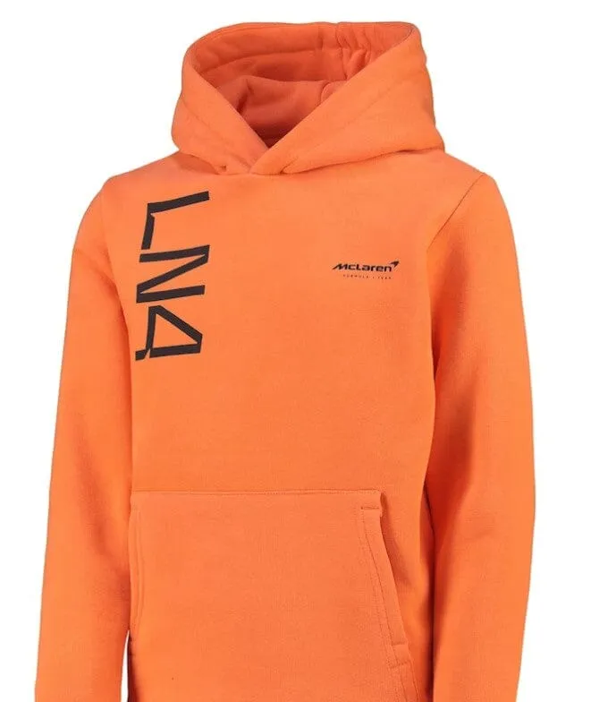 McLaren F1 Men's Lando Norris LN4 Core Hoodie -Black/Storm Gray/Nectarine