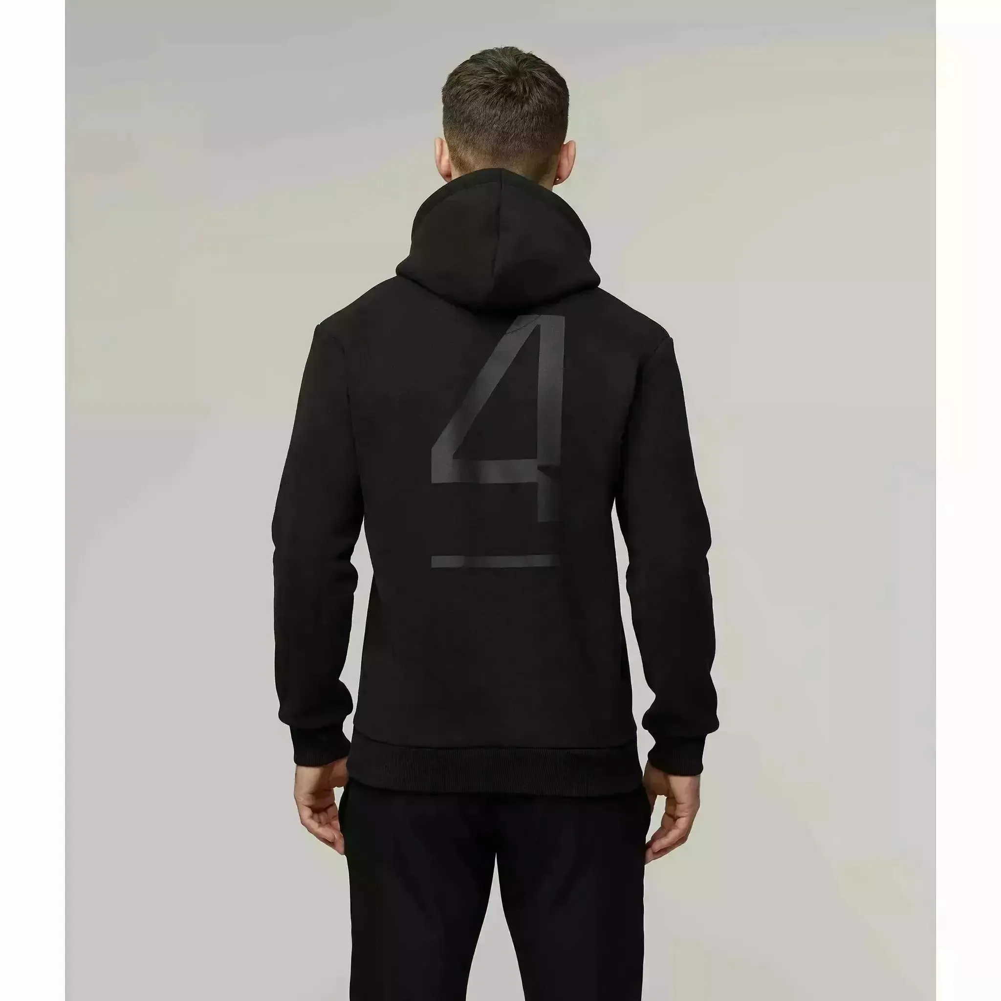 McLaren F1 Men's Lando Norris LN4 Core Hoodie -Black/Storm Gray/Nectarine