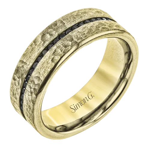 Men's Wedding Band In 14k Or 18k Gold With Diamonds