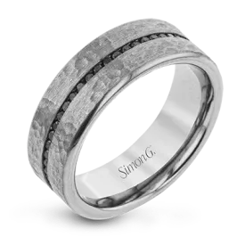 Men's Wedding Band In 14k Or 18k Gold With Diamonds