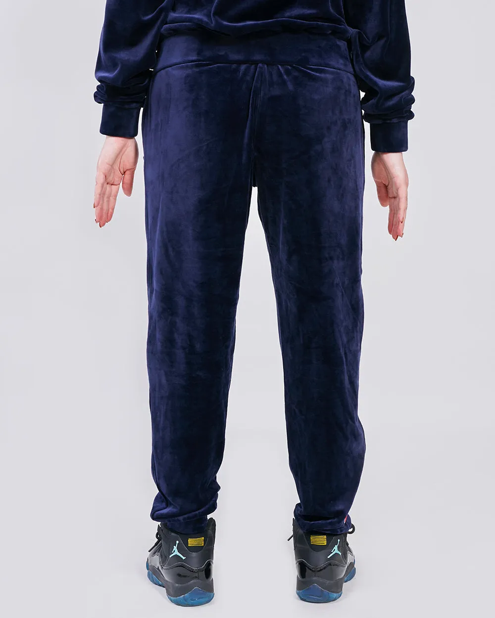 MLB ATLANTA BRAVES CLASSIC WOMEN'S VELOUR JOGGER (MIDNIGHT NAVY)