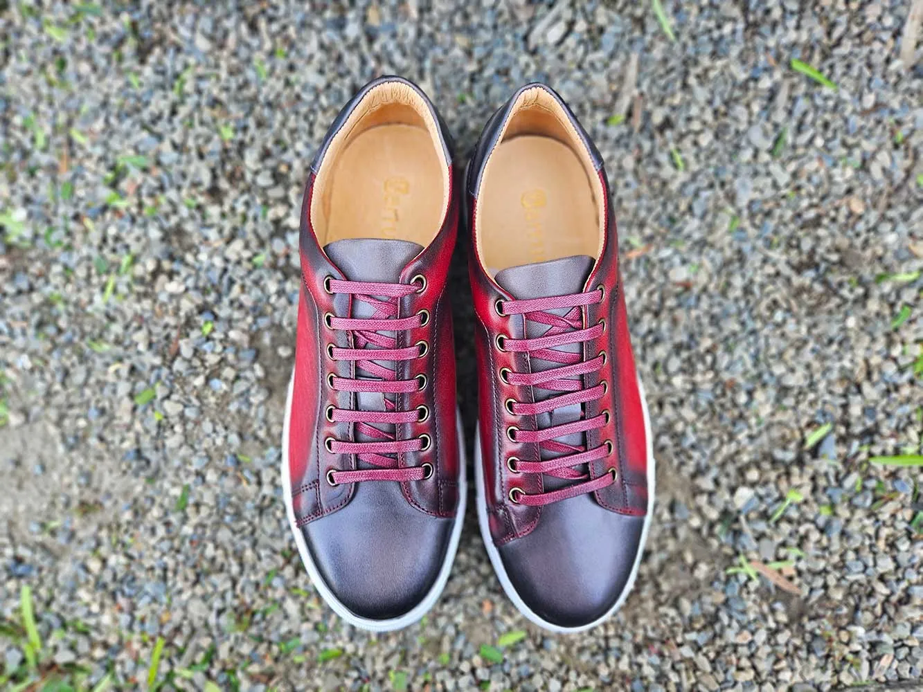 Two Tone Leather Dress Sneaker