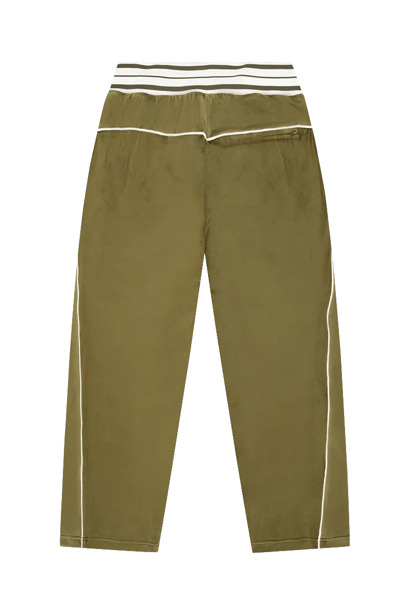 VELOUR JOGGER OLIVE