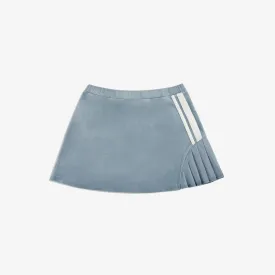 womens sergio tacchini veneto velour mini skirt (celestial blue)